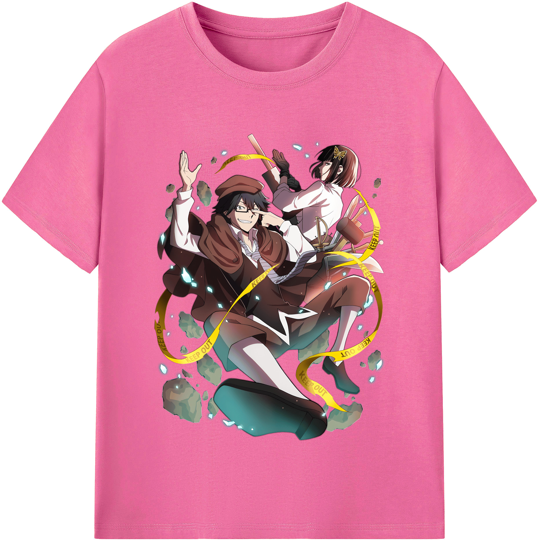 （画像用） 文豪ストレイドッグス Bungo Stray Dogs レディースカジュアルプリントTシャツ（綿100％）